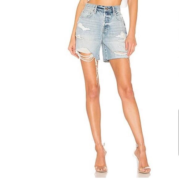 Pistola Devin High Rise Mom Cut Off Jean Shorts in Finesse‎ Size 27 - Picture 1 of 11